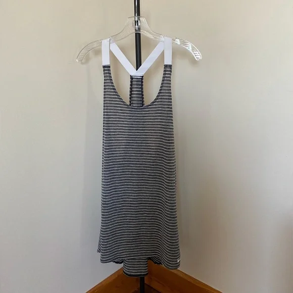 Nike Beach Cover Up S Grey/White Stripes - Picture 3 of 9